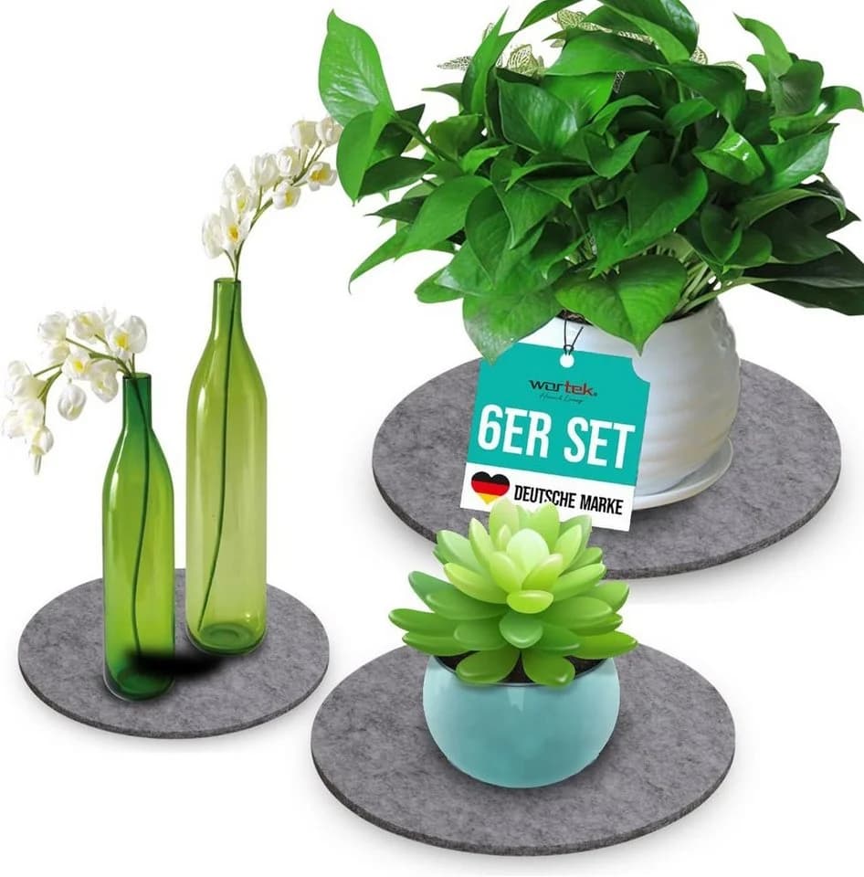wortek Blumentopfuntersetzer Filz 6-tlg. Set - Bild 2