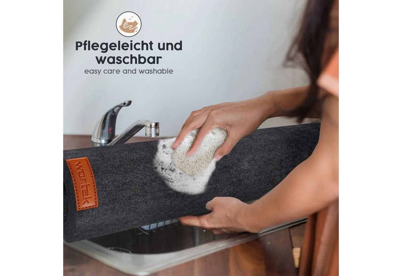 wortek Filz Tischläufer Skandinavisch Grau Schwarz - Bild 5