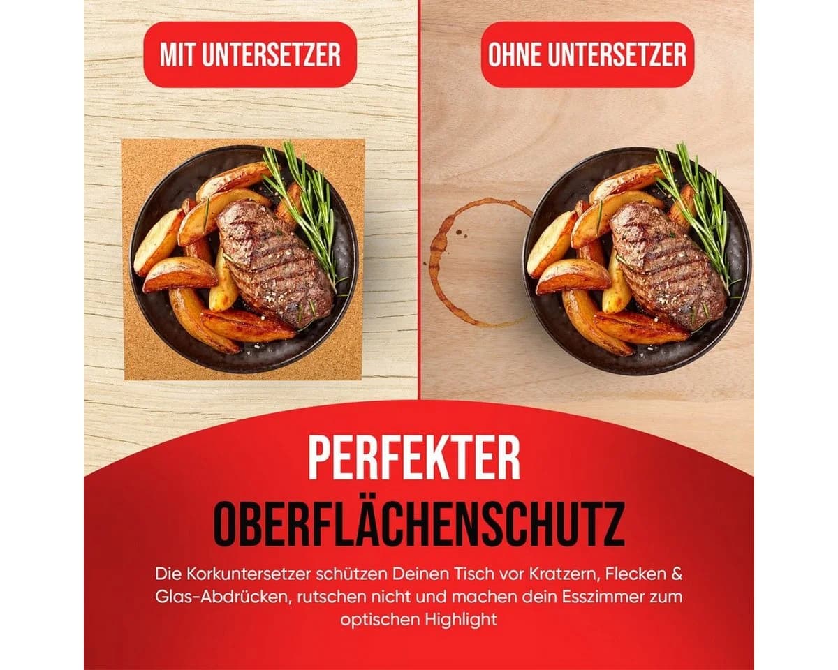wortek Topfuntersetzer Kork 4-tlg. Braun - Bild 4