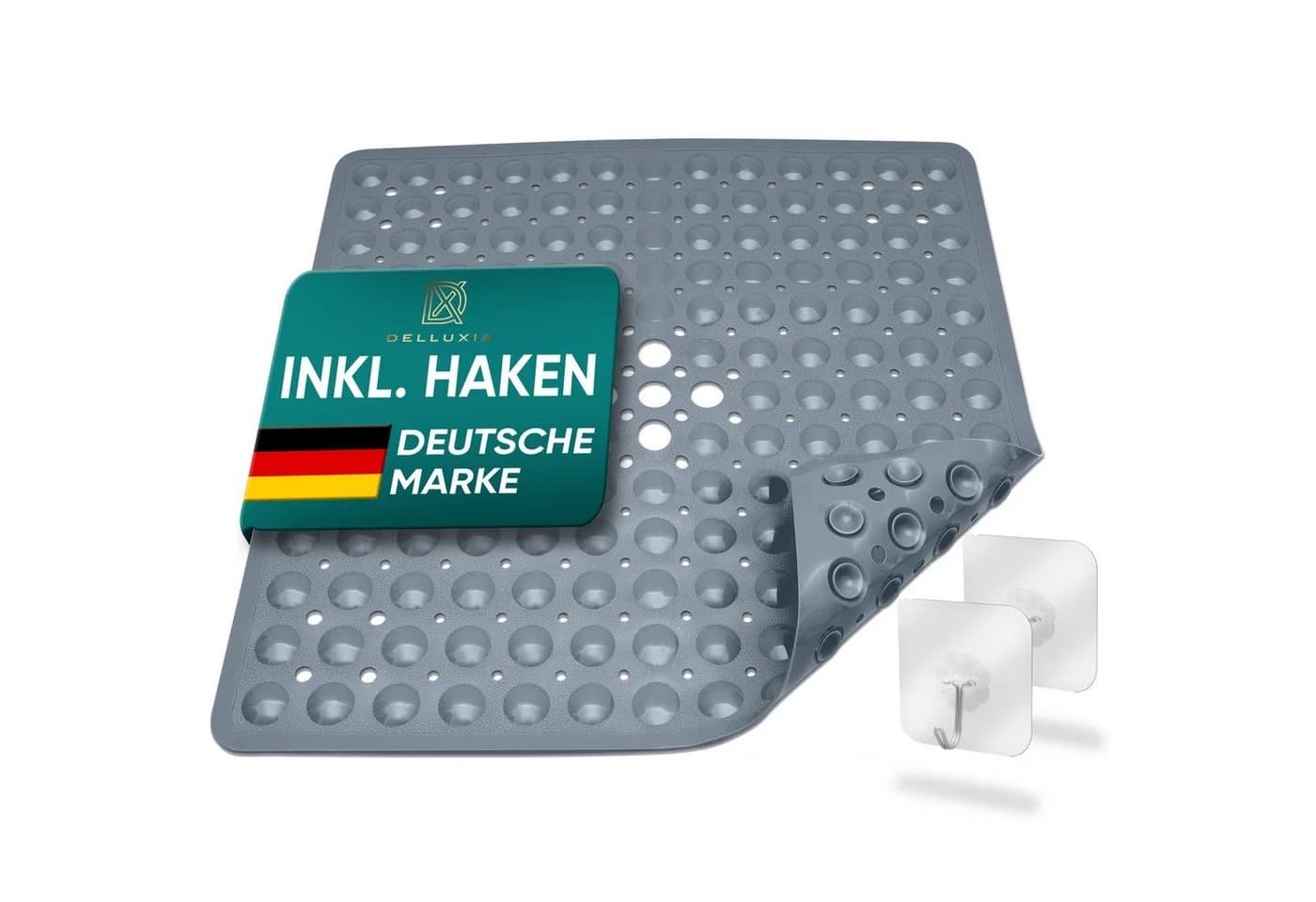 Delluxia Duscheinlage Grau Rutschfest PVC - Bild 2