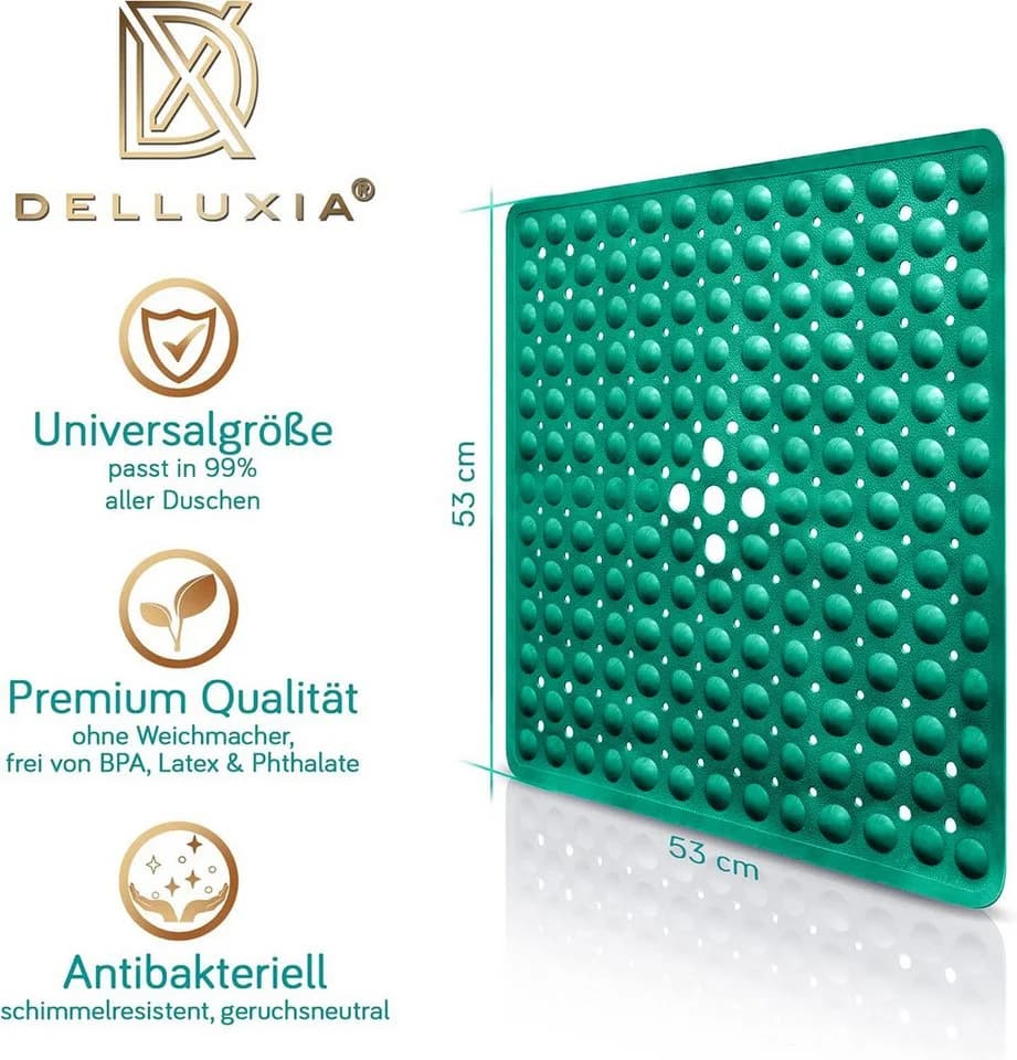 Delluxia Duscheinlage Grün Rutschfest PVC - Bild 5