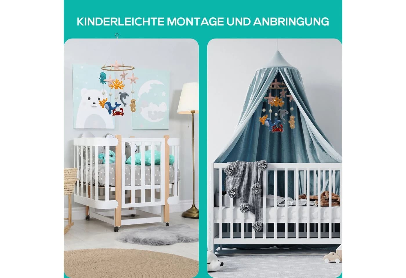 Wortek Baby Mobile Ozean Welt Filz - Bild 5