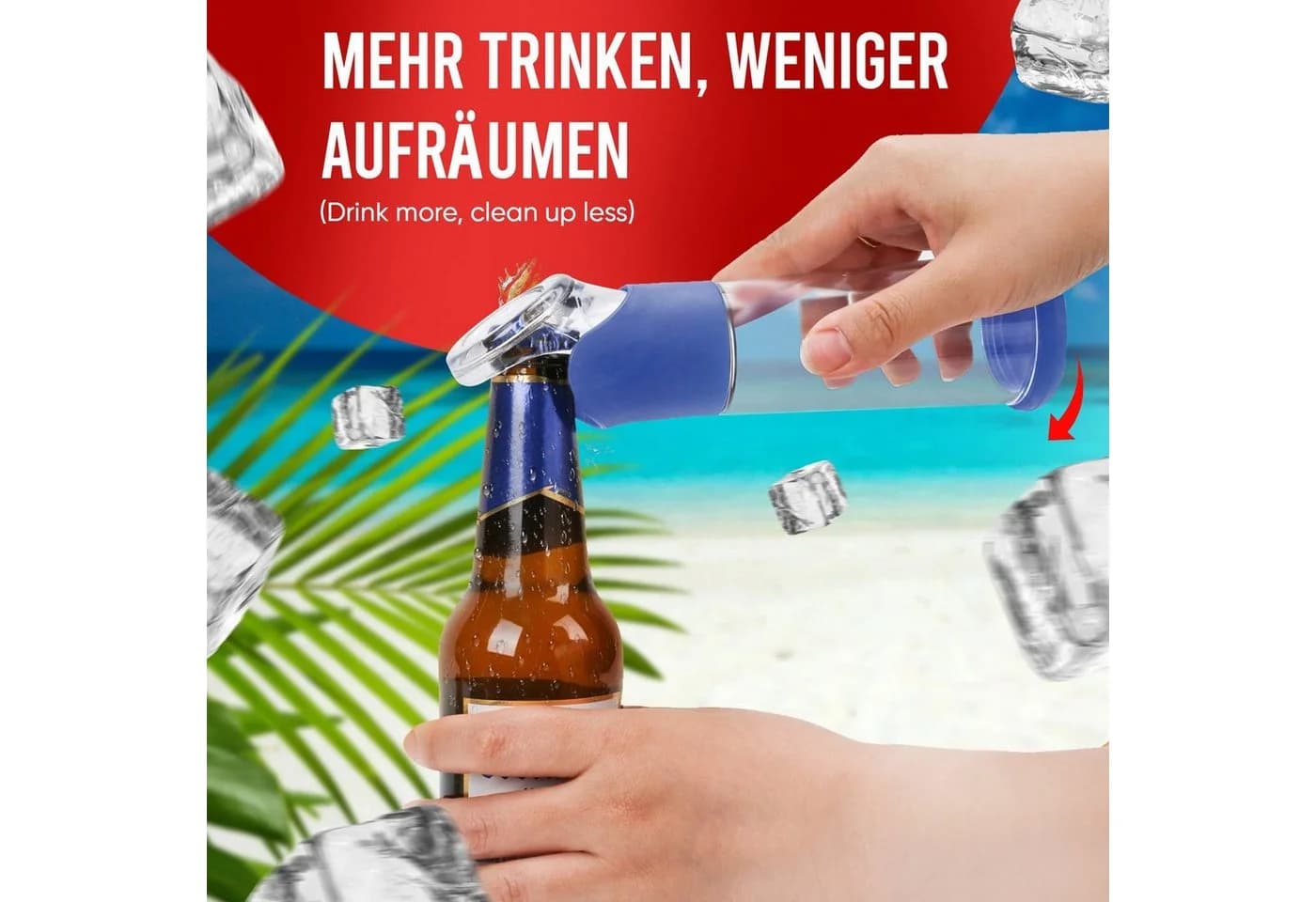 wortek Flaschenöffner mit Auffangbehälter blau - Bild 5