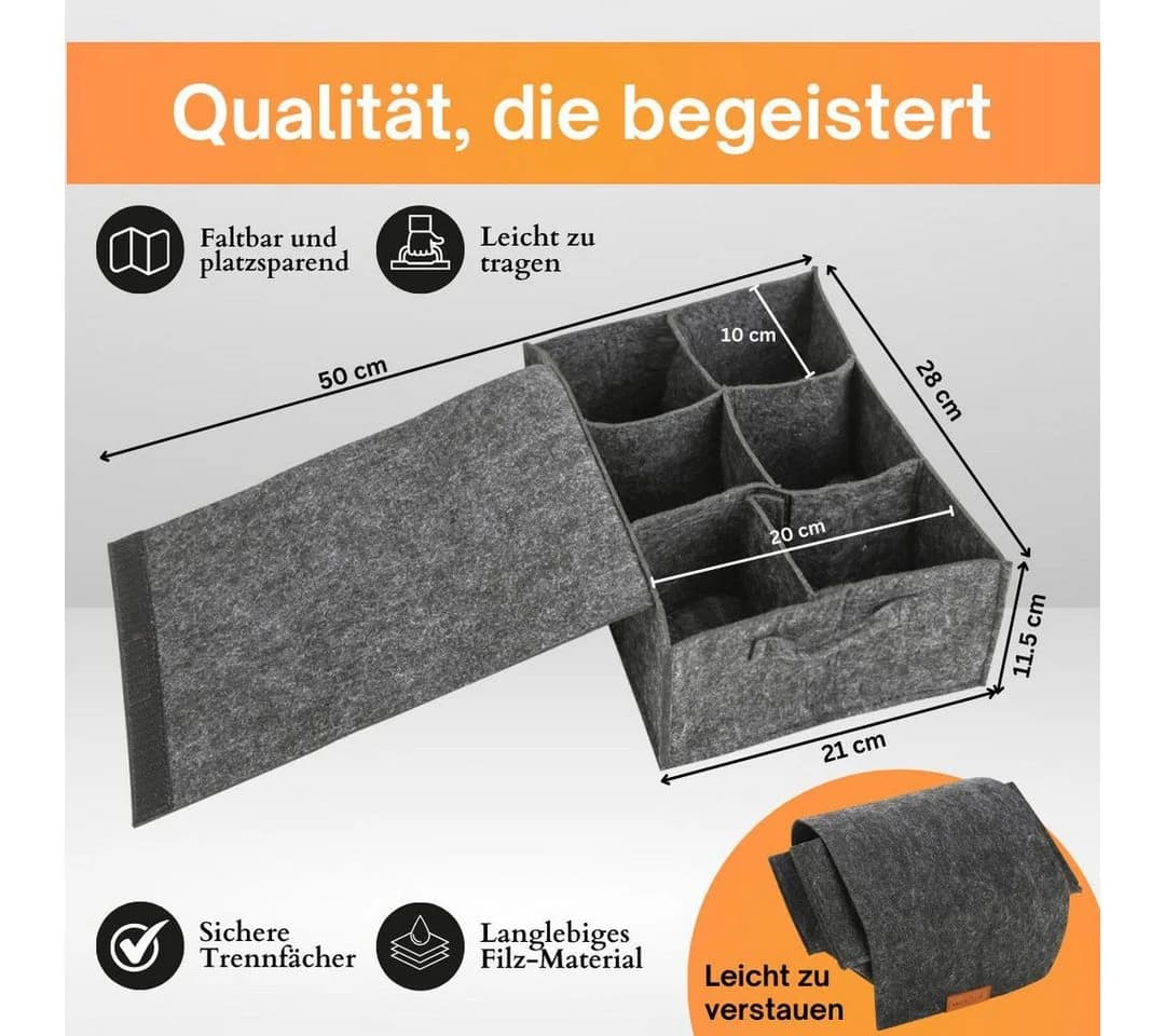 wortek Tassenhalter Filz für 6 Tassen Camping Zubehör - Bild 3