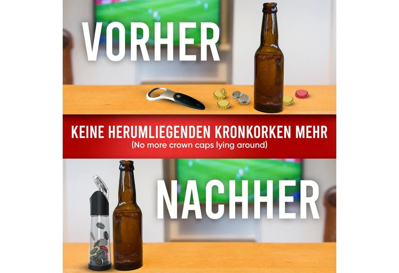 wortek Flaschenöffner mit Auffangbehälter Schwarz 2-tlg - Bild 5