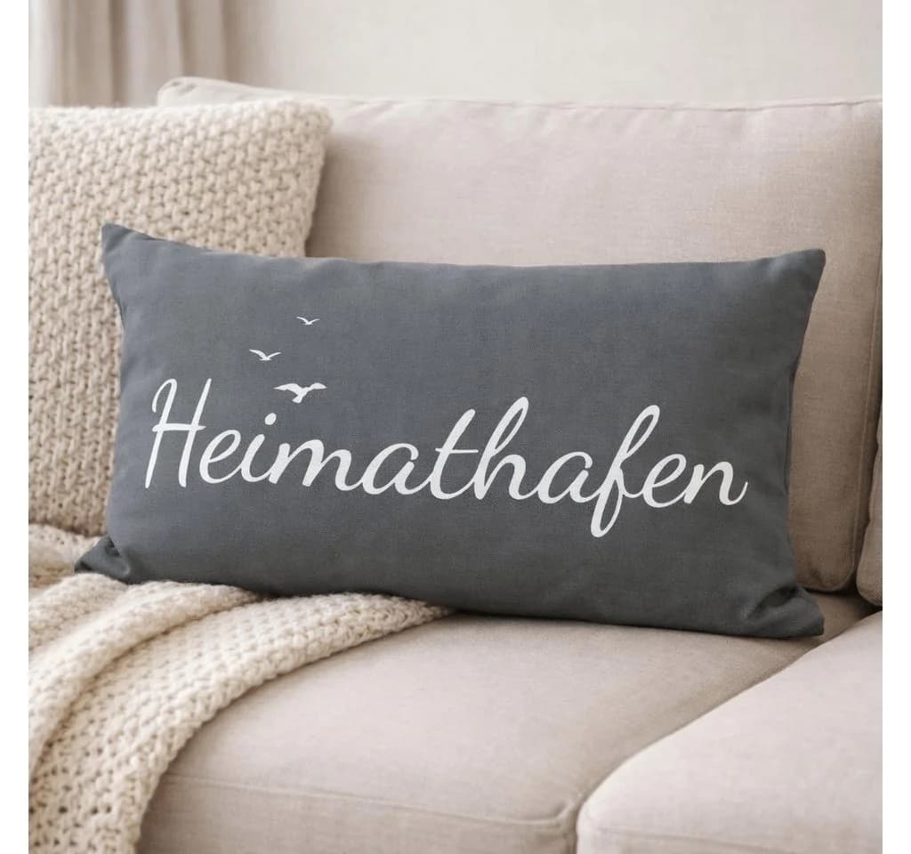 Bada Bing Dekokissen Heimathafen Grau