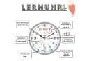 Bada Bing Wanduhr Lernuhr Bunt Grau 25cm Lautlos Bild 5