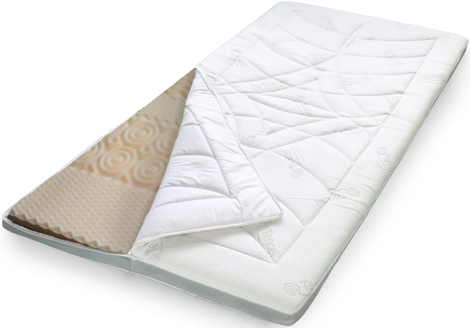 Stendebach Topper Softtop Luxus TENCEL™ Kaltschaum Grau 200x200 cm
