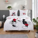 Familando Partnerbettwäsche Mickey & Minnie Mouse 4-teilig Baumwolle Bild 2