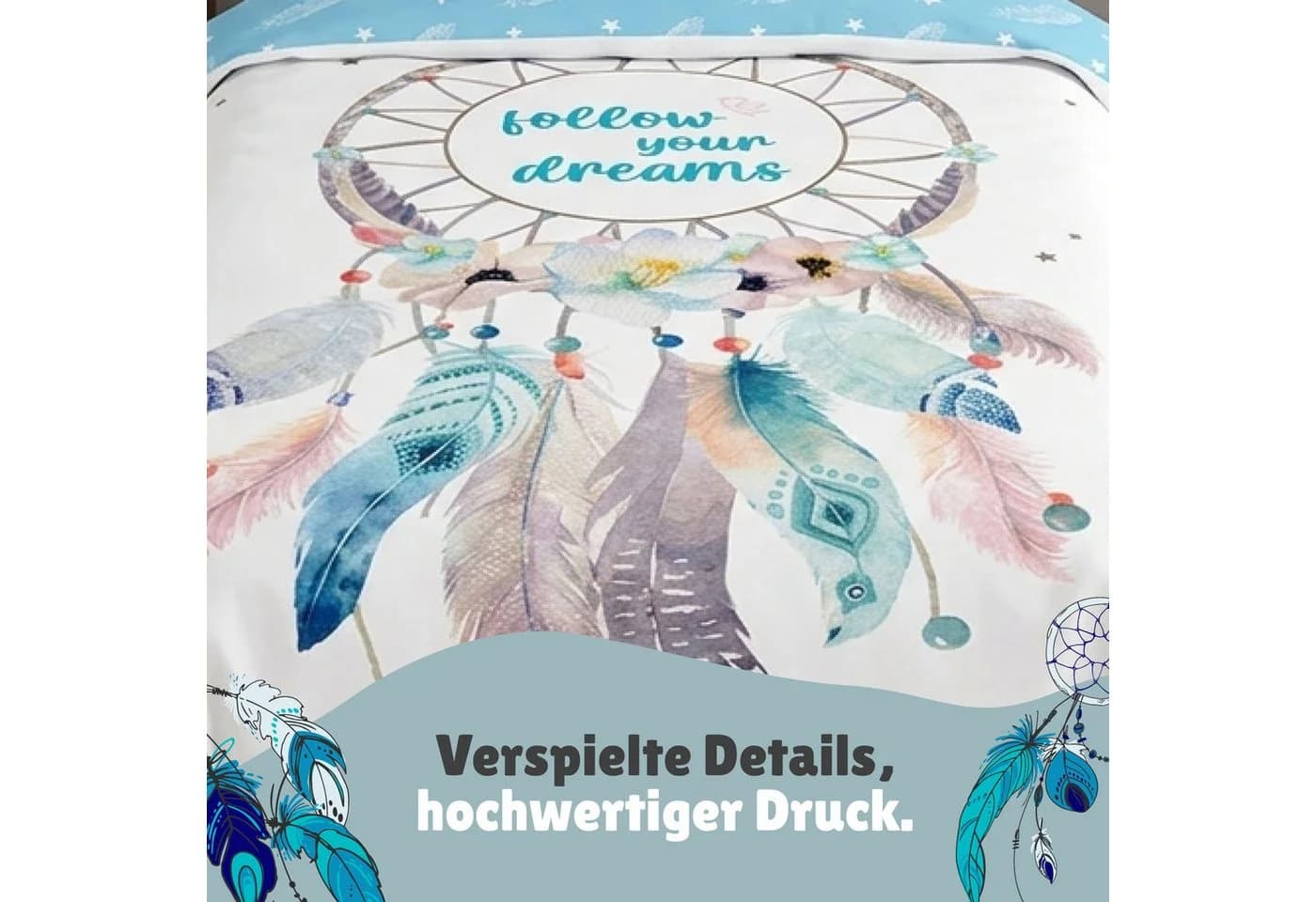 Familando Jugendbettwäsche Traumfänger Ethno-Stil Pastelltöne - Bild 5