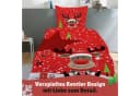 Familando Bettwäsche Weihnachten Rentier Rot Fleece Bild 4
