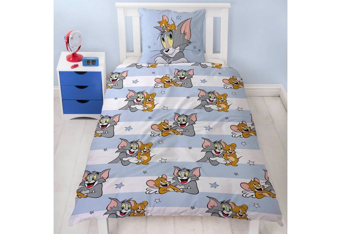 Familando Kinderbettwäsche Tom & Jerry Mäusejagd 135x200 + 80x80 cm Baumwolle - Bild 2
