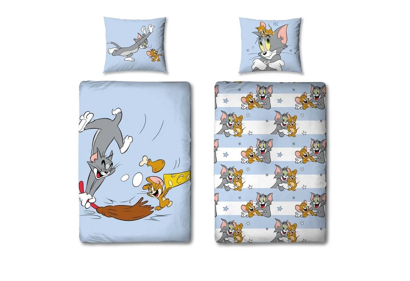 Familando Kinderbettwäsche Tom & Jerry Mäusejagd 135x200 + 80x80 cm Baumwolle - Bild 4