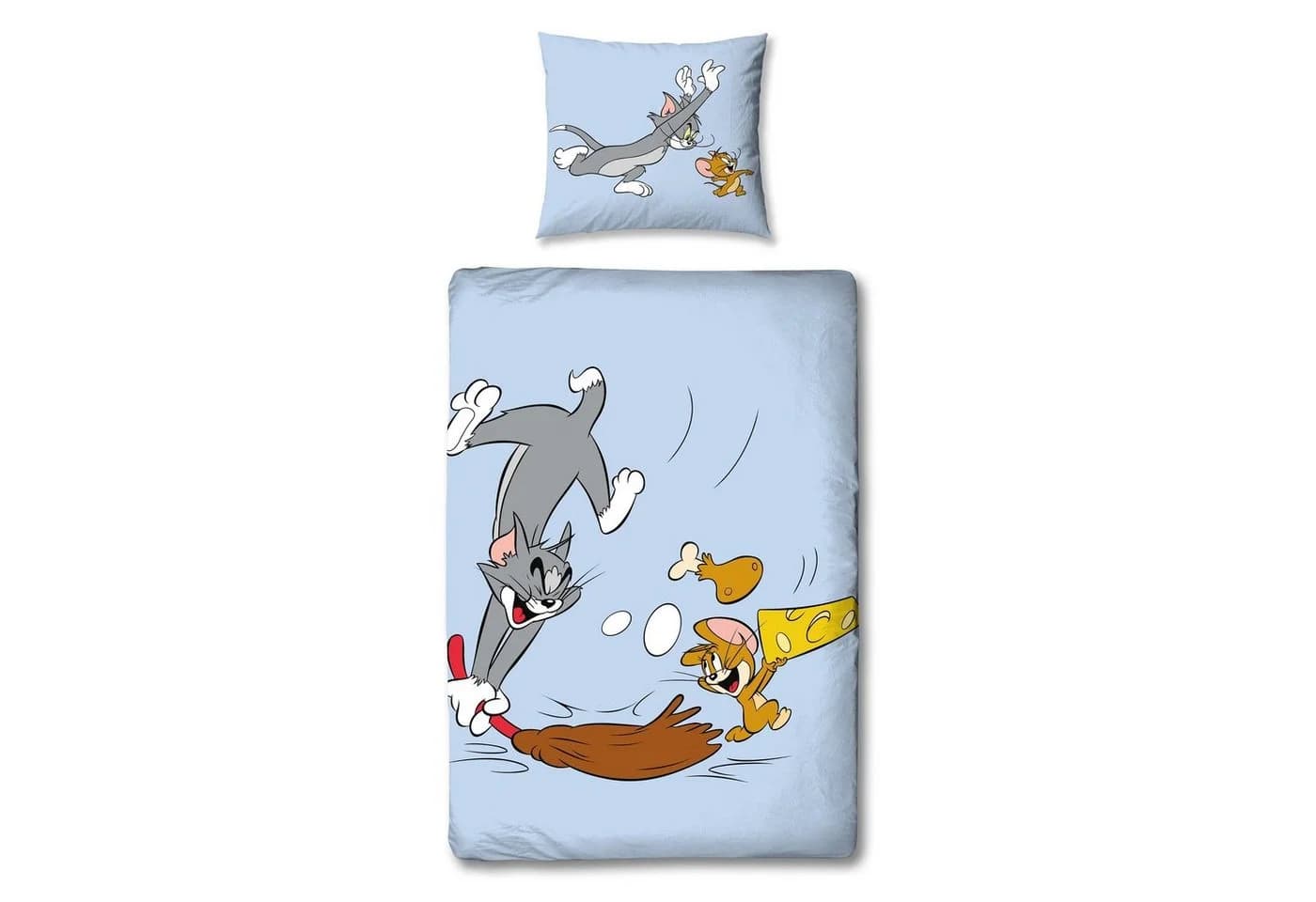Familando Kinderbettwäsche Tom & Jerry Mäusejagd 135x200 + 80x80 cm Baumwolle - Bild 5