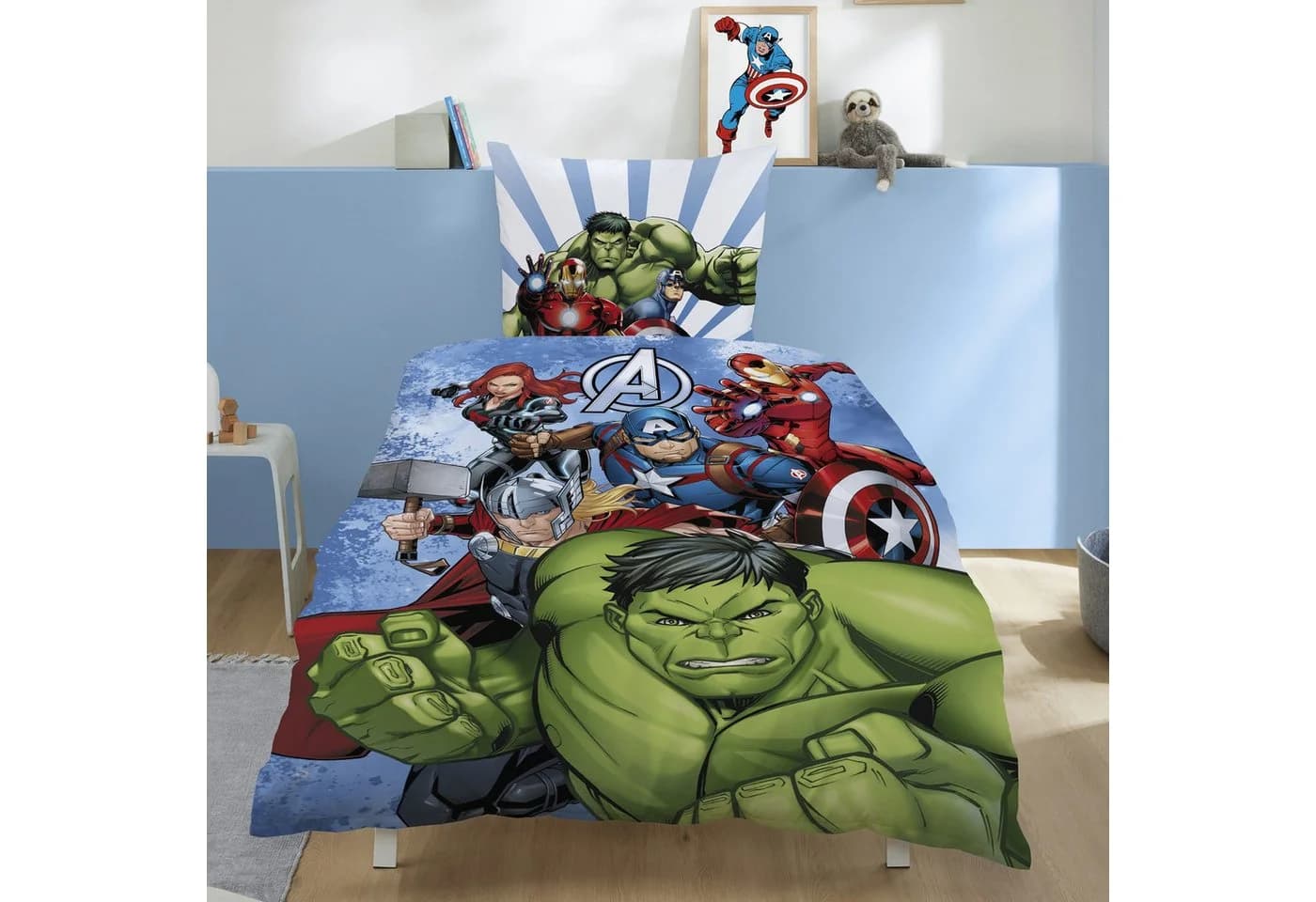 Familando Kinderbettwäsche Avengers Hulk 2-teilig Blau - Bild 2