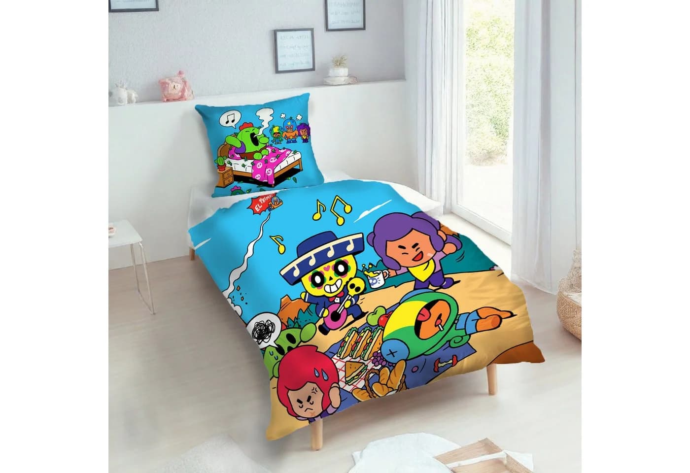 Familando Brawl Stars Kinderbettwäsche 100% Baumwolle mit Reißverschluss - Bild 2