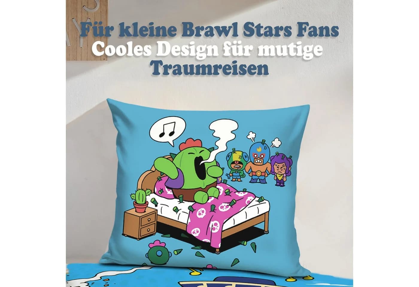 Familando Brawl Stars Kinderbettwäsche 100% Baumwolle mit Reißverschluss - Bild 5