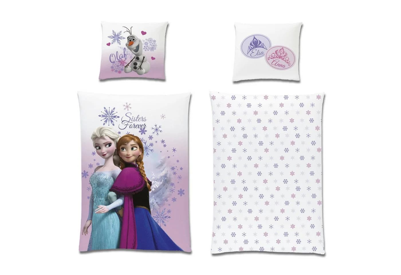 Familando Kinderbettwäsche Frozen Rosa Weiß 2-teilig - Bild 2