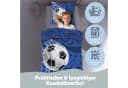 Familando Kinderbettwäsche Fußball Blau Wendemotiv 100% Baumwolle Bild 3