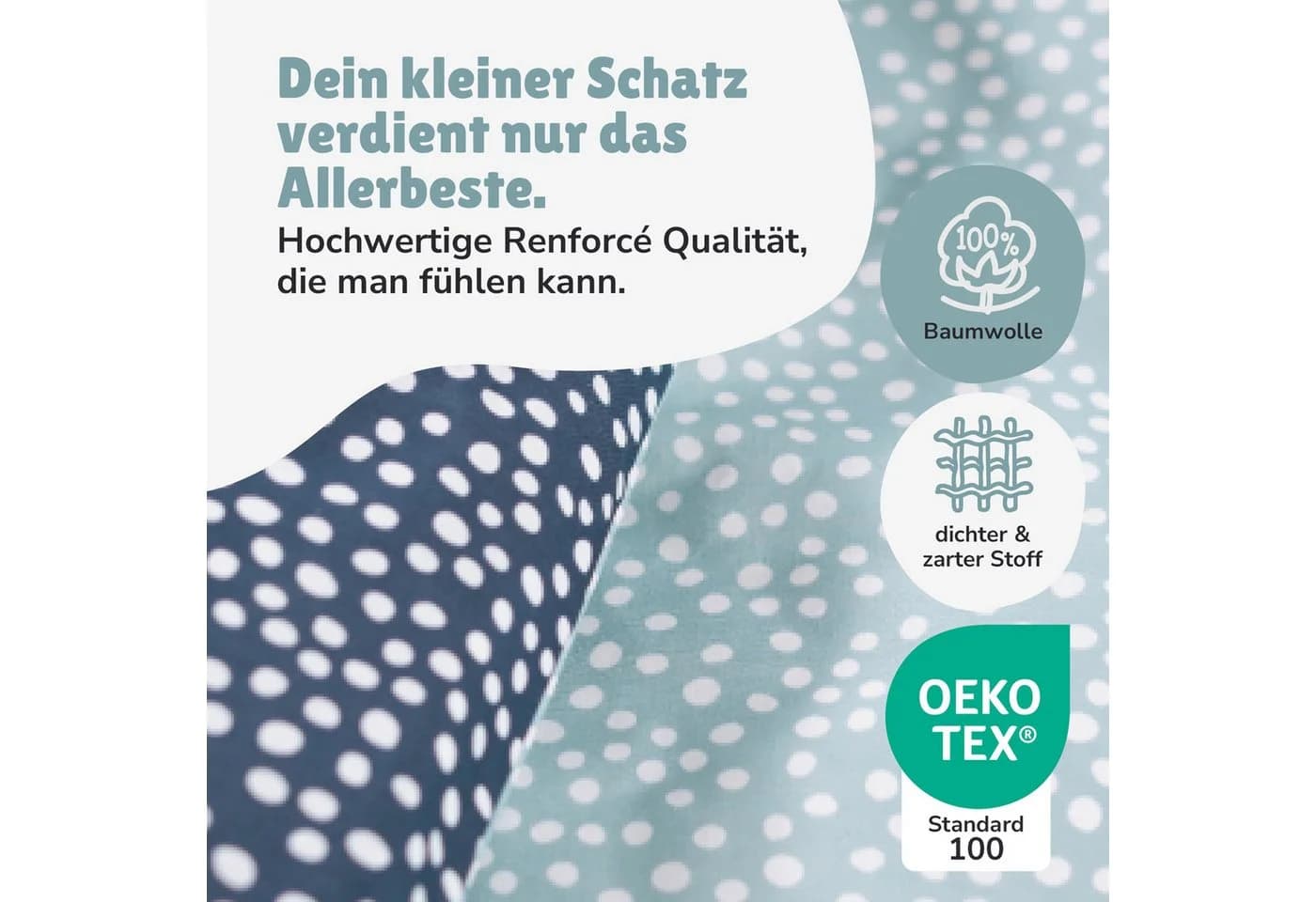 Familando Kinderbettwäsche Hippo mit Ohren 100% Baumwolle - Bild 5