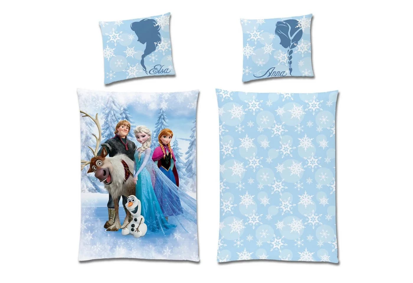 Familando Kinderbettwäsche Frozen 135x200 cm Blau Renforcé - Bild 2