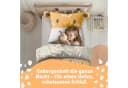 Familando Kinderbettwäsche Gelbe Giraffe mit Ohren und Hörnern Bild 3