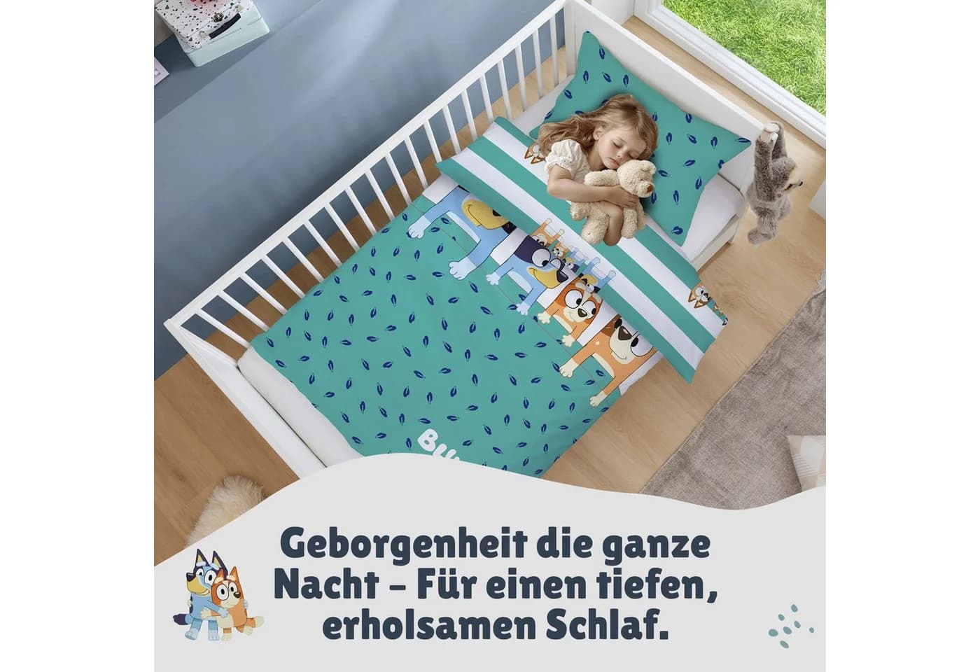 Familando Bluey Kinderbettwäsche 100x135 100% Baumwolle - Bild 4