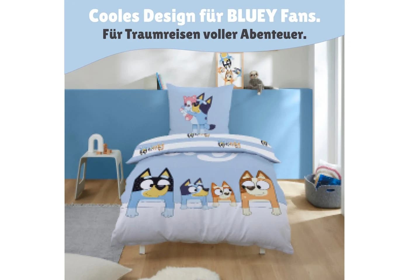 Familando Kinderbettwäsche Bluey Family 100% Baumwolle Wendemotiv - Bild 5