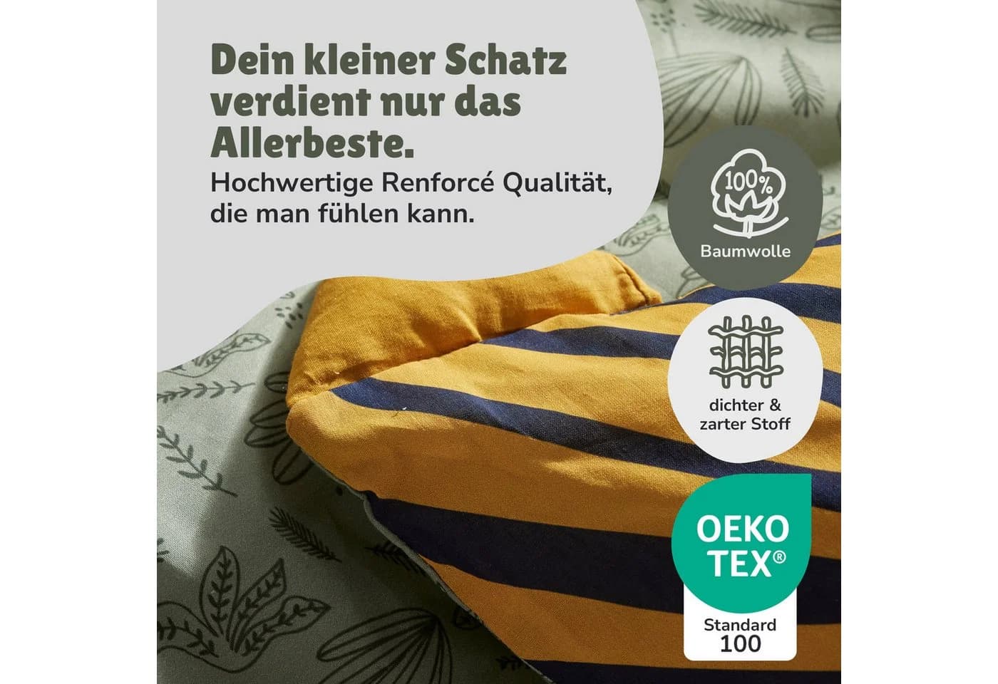 Familando Kinderbettwäsche Löwe Dschungel 100% Baumwolle Wendeseite - Bild 5