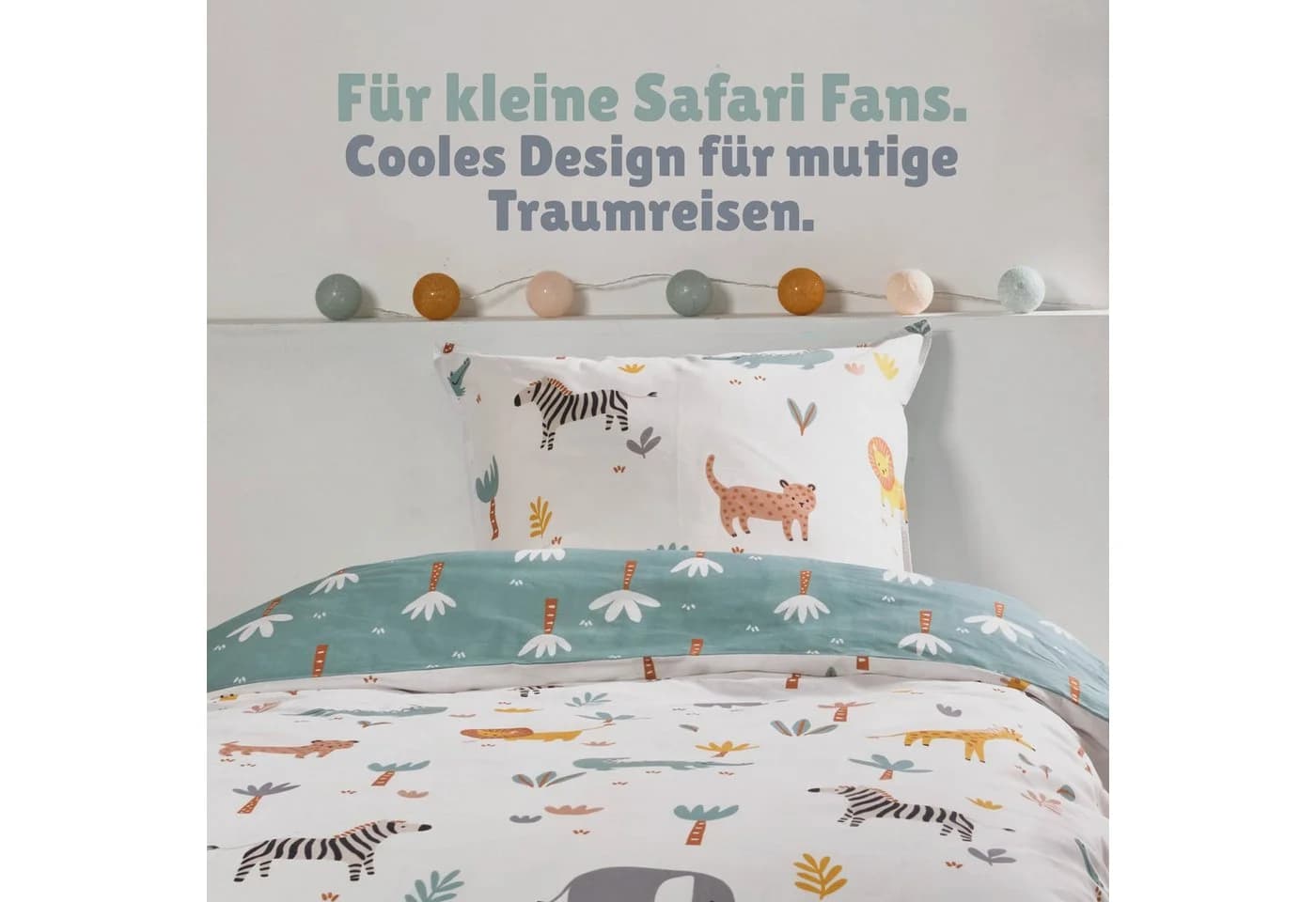Familando Kinderbettwäsche Safari Tiere Renforcé 2-teilig - Bild 3