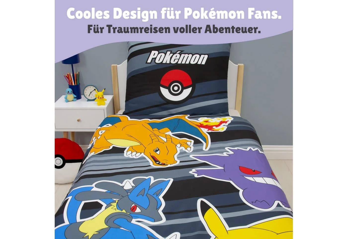 Familando Kinderbettwäsche Pokémon Fire 2-teilig Microfaser - Bild 3