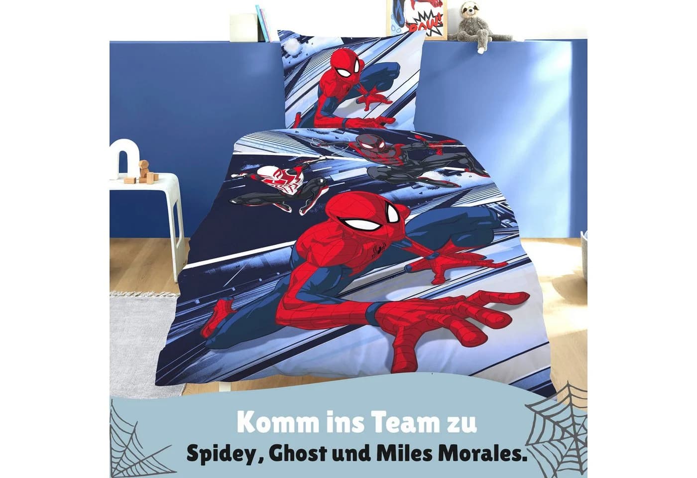 Familando Kinderbettwäsche Spiderman Wendemotiv Fleece - Bild 4