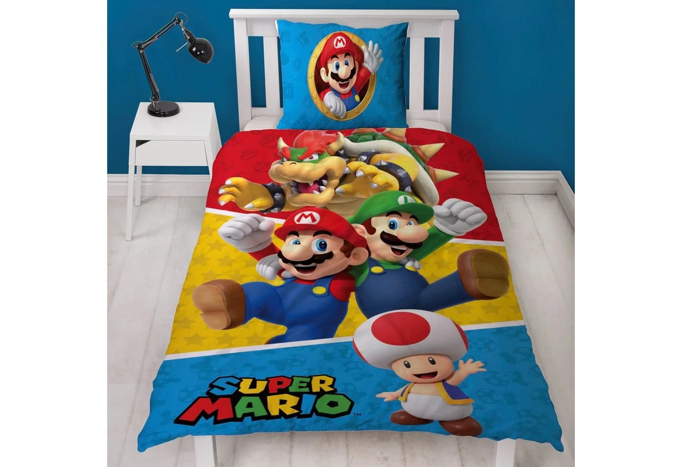 Familando Kinderbettwäsche Super Mario Set 2-teilig Bunt Mikrofaser