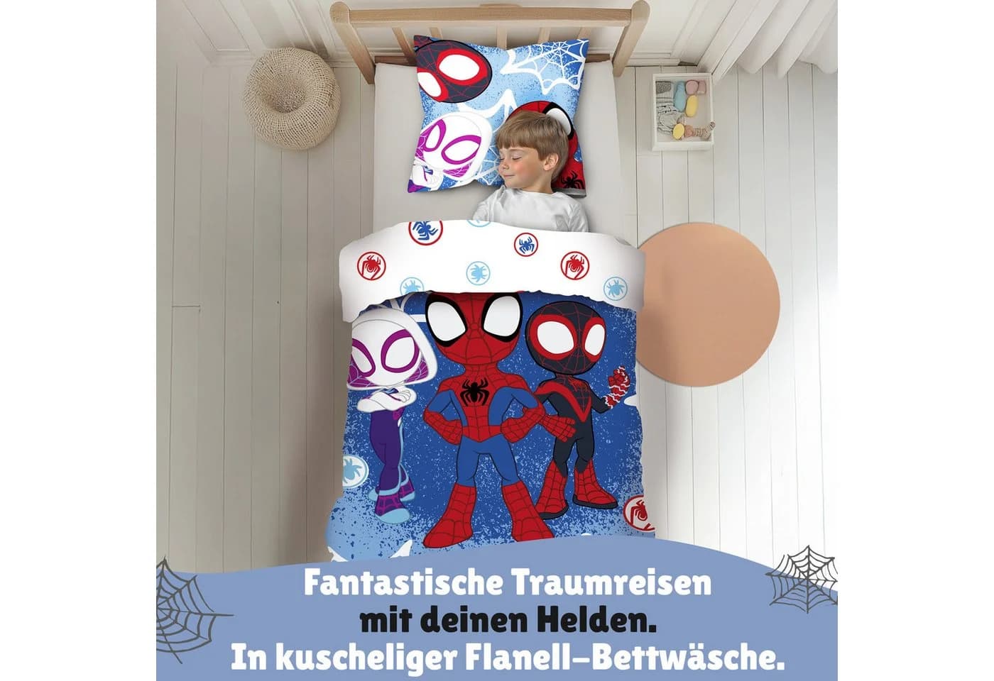 Familando Kinderbettwäsche Spidey und seine Super Freunde Set 2-teilig Flanell