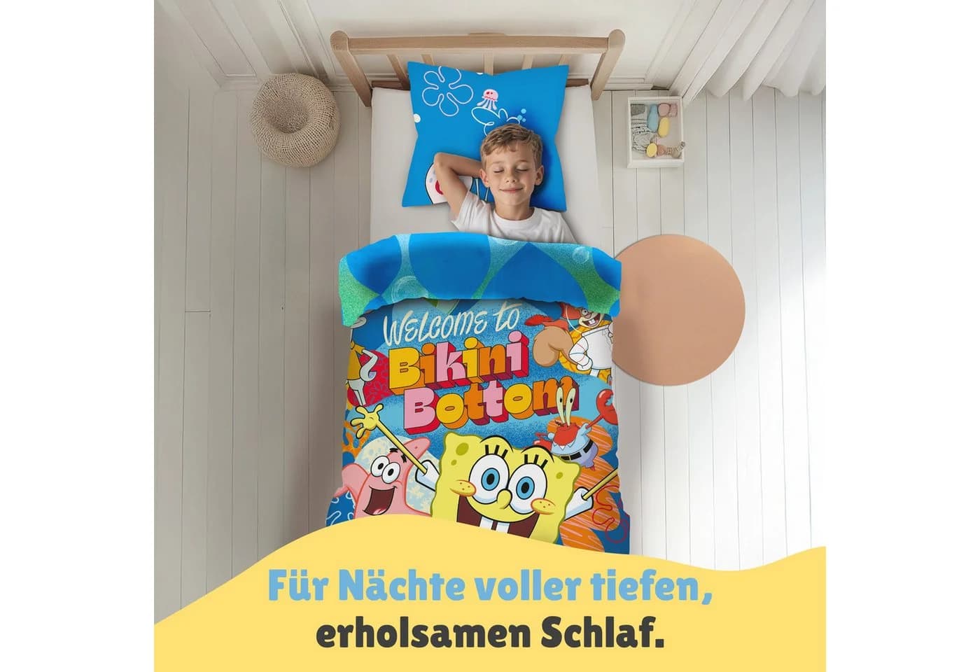 Familando Kinderbettwäsche Spongebob 2-teilig Mikrofaser