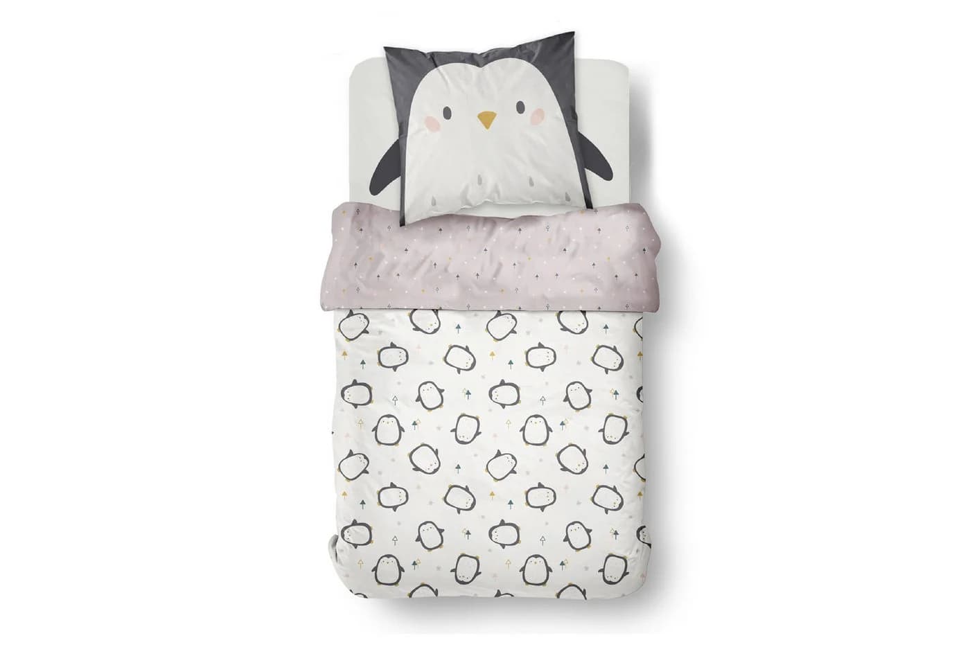 Familando Kinderbettwäsche Pinguin Set 100% Baumwolle mit Flügeln - Bild 2