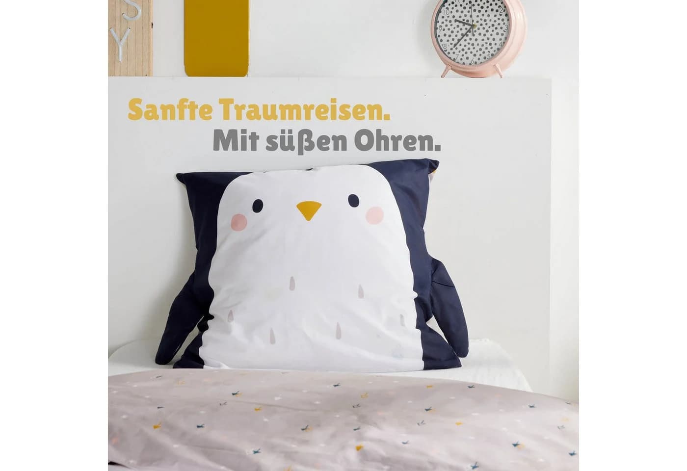 Familando Kinderbettwäsche Pinguin Set 100% Baumwolle mit Flügeln - Bild 4