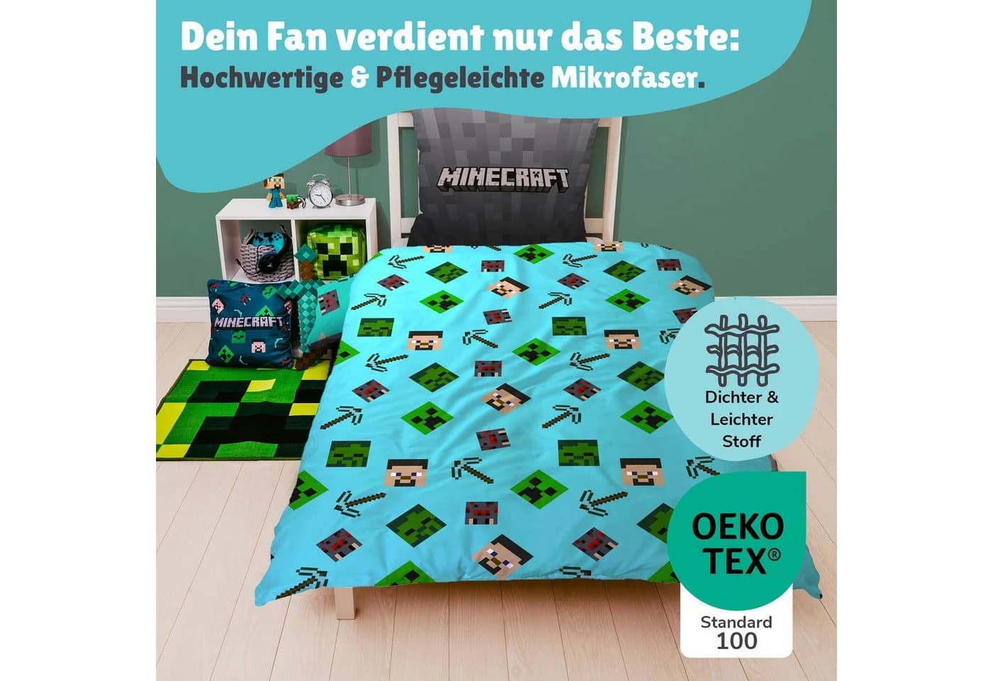 Familando Kinderbettwäsche Minecraft 2-teilig Mikrofaser - Bild 5