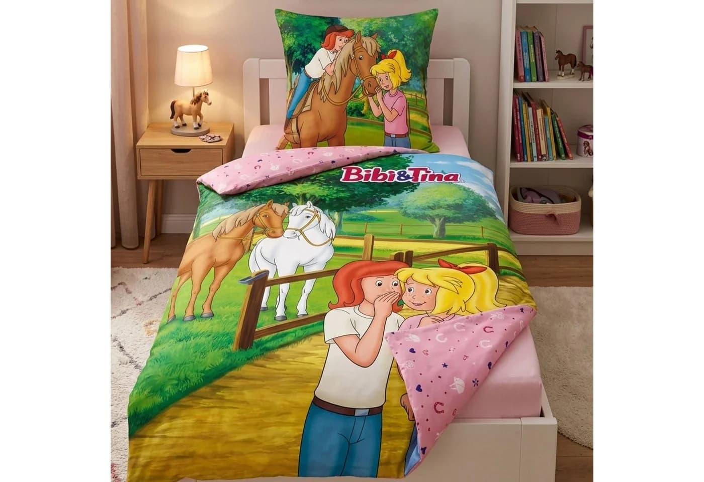 Familando Kinderbettwäsche Bibi und Tina Rosa Renforcé - Bild 2