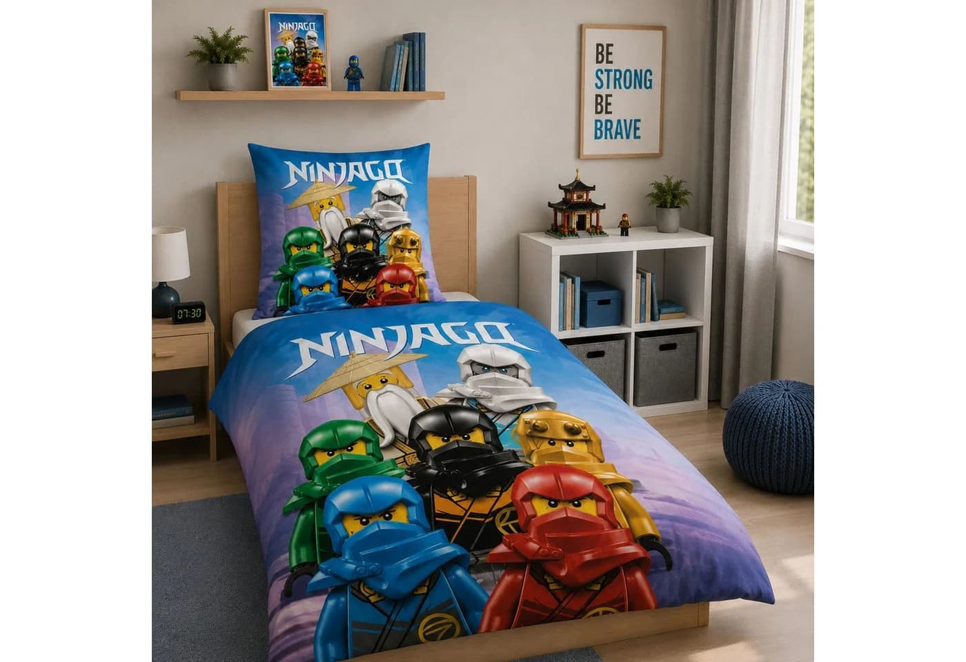 Familando Kinderbettwäsche Lego Ninjago Blau Wendebettwäsche - Bild 2