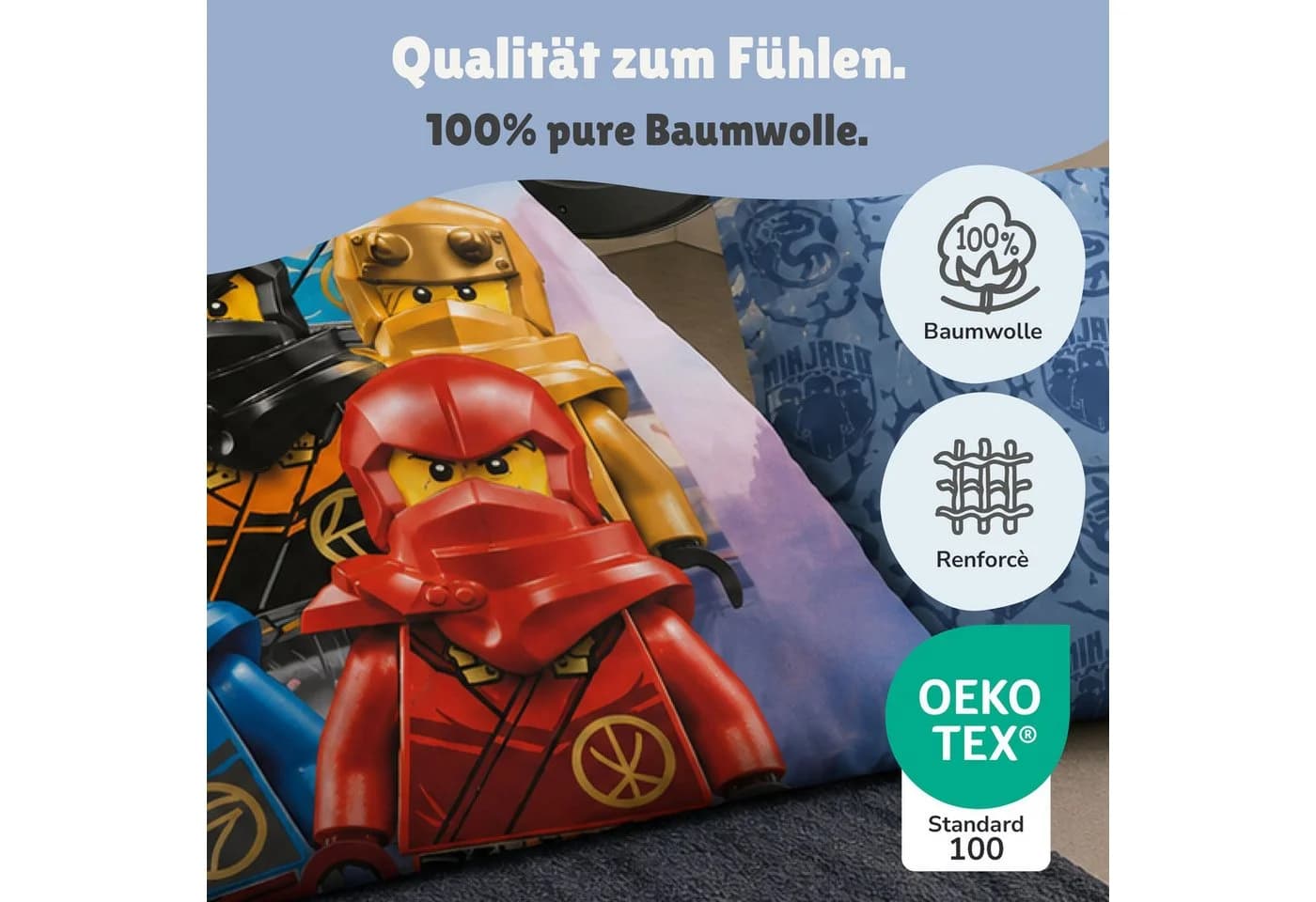 Familando Kinderbettwäsche Lego Ninjago Blau Wendebettwäsche - Bild 5