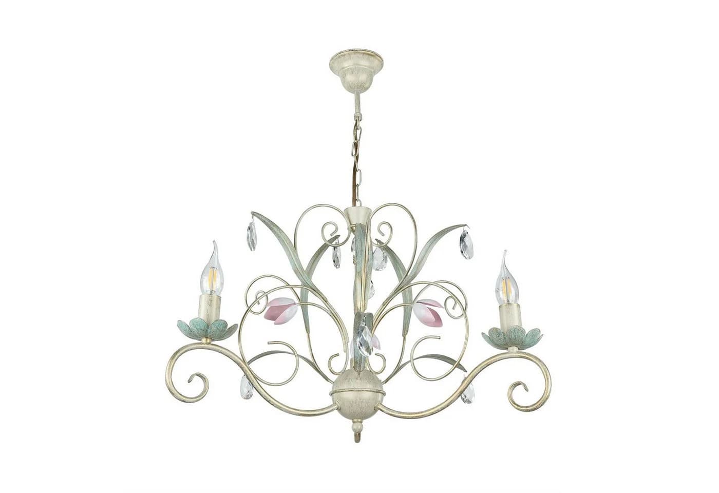 Licht-Erlebnisse Kronleuchter LUCE, 4-flammig, Floral - Bild 2