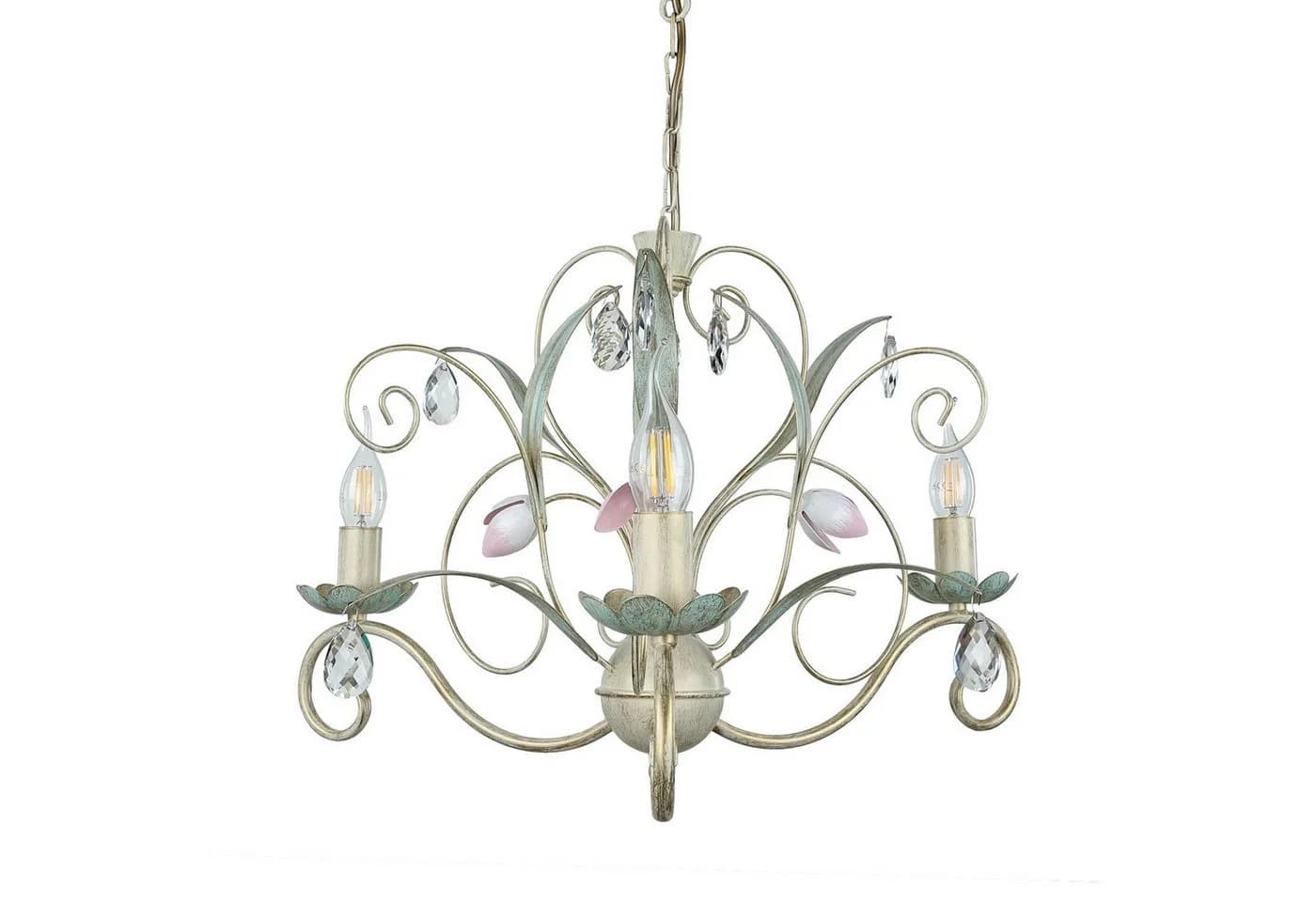 Licht-Erlebnisse Kronleuchter LUCE, 4-flammig, Floral - Bild 3