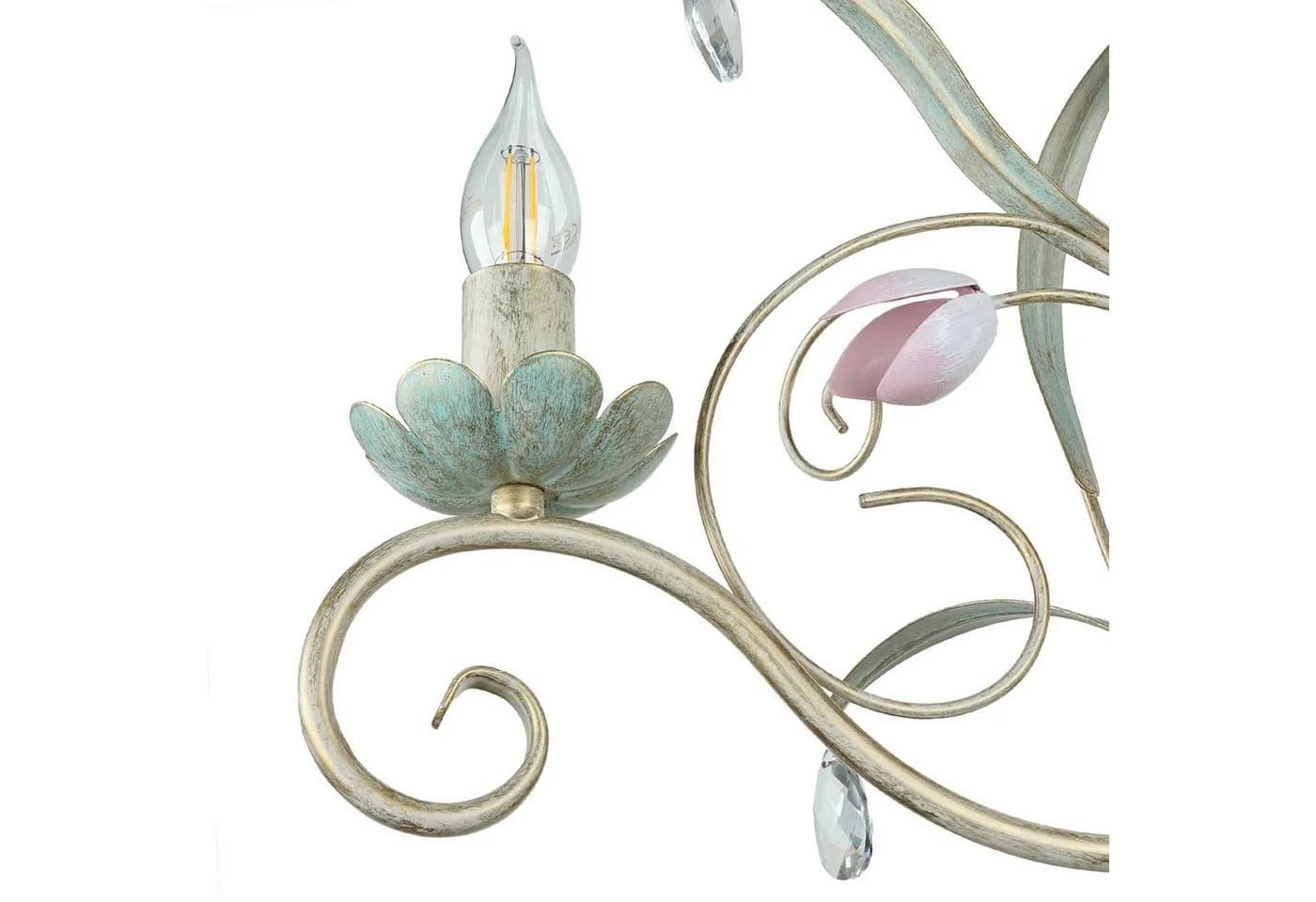 Licht-Erlebnisse Kronleuchter LUCE, 4-flammig, Floral - Bild 4