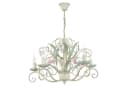 Licht-Erlebnisse Kronleuchter LUCE Floral Rosa Grün Metall Glas Bild 2