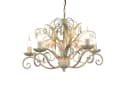 Licht-Erlebnisse Kronleuchter LUCE Floral Rosa Grün Metall Glas Bild 3