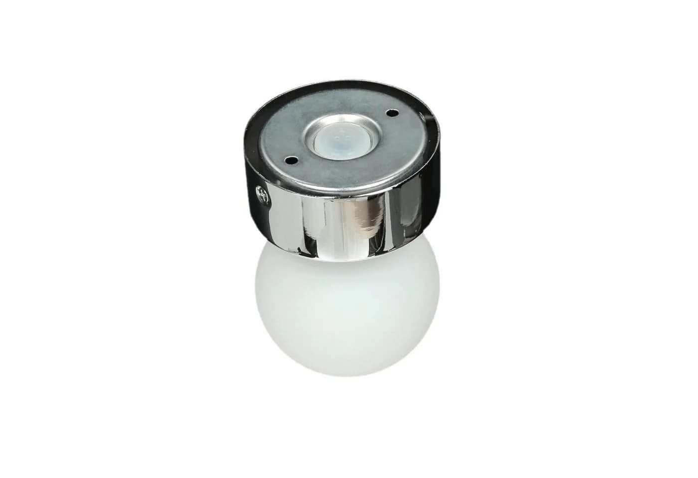 Licht-Erlebnisse Wandleuchte BRAZOS Chrom/Weiß Glas Kugelschirm - Bild 5