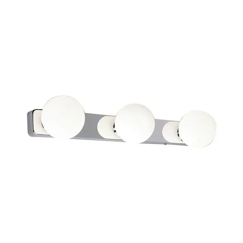 Licht-Erlebnisse Wandleuchte BRAZOS Chrom Weiß Glas Badleuchte - Bild 2