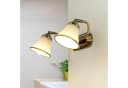 Licht-Erlebnisse Wandleuchte GRANDO Jugendstil Bronze Weiß schwenkbar Bild 1