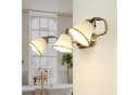 Licht-Erlebnisse Wandleuchte GRANDO Bronze/Weiß Jugendstil drehbar Bild 1
